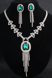 Alloy Rhinestone Necklace Earrings Jewelry CY0070 - COCOMELODY