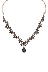 Alloy Rhinestone Necklace Earrings Jewelry CY0095 - COCOMELODY