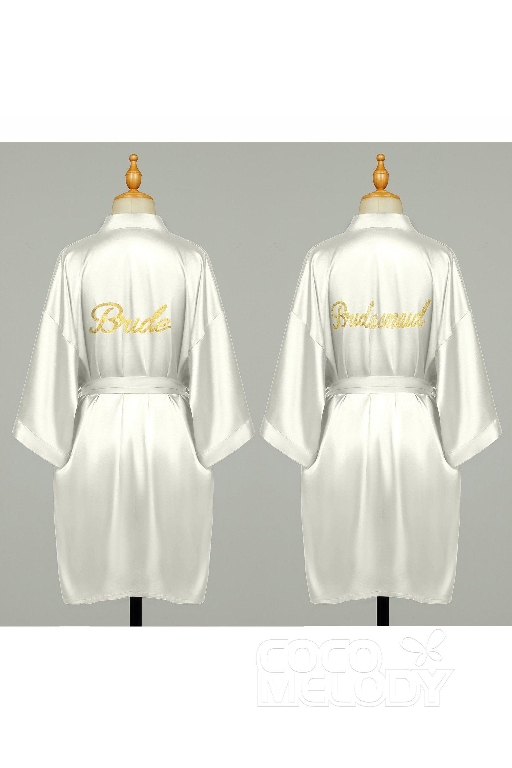 Short Silk-Like Robes CZ0204 - COCOMELODY