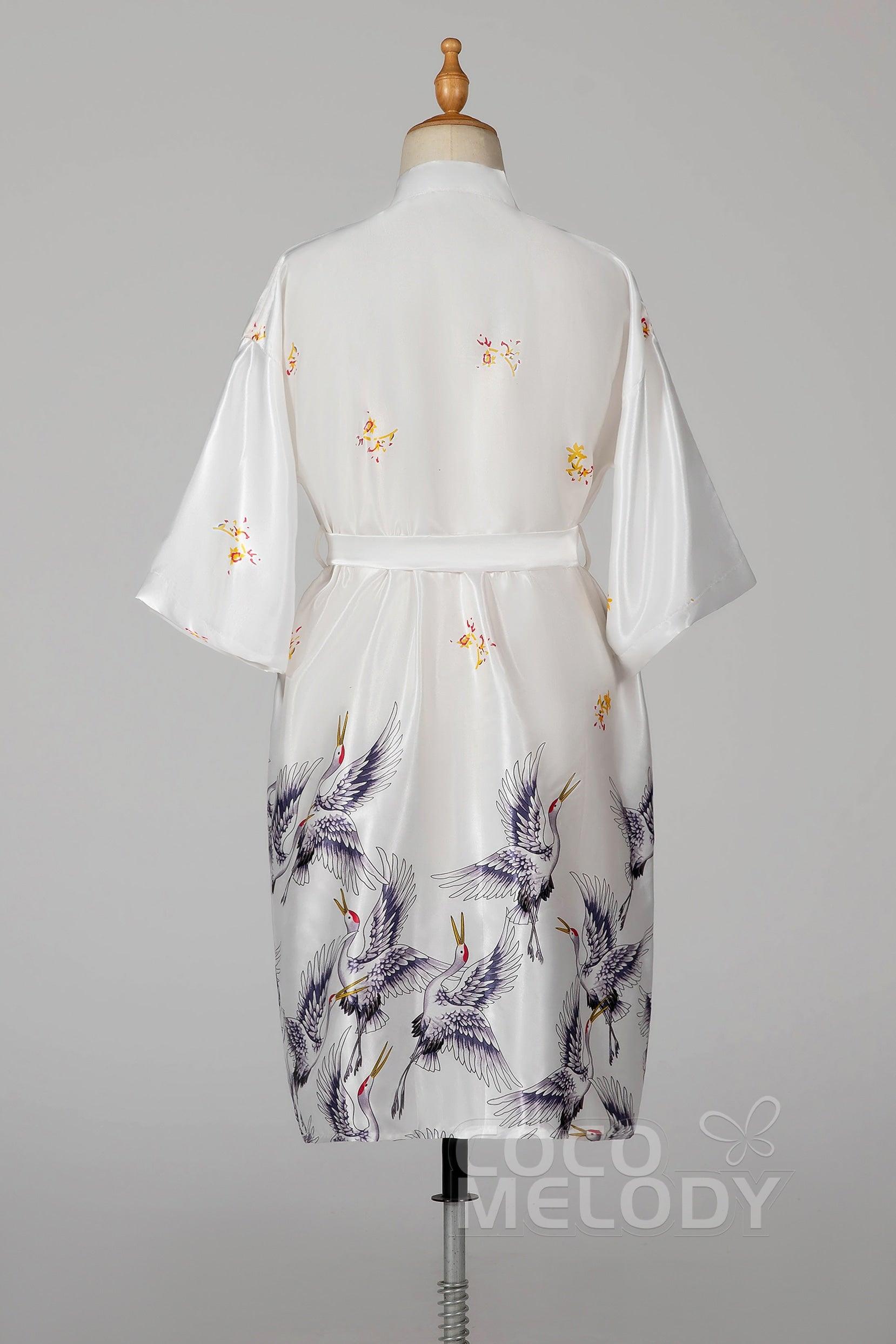 Tea Length Silk-Like Robes CZ0205 - COCOMELODY