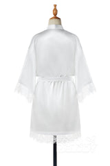 Short Silk-Like and Lace Robes CZ0210 - COCOMELODY