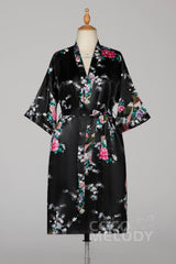Tea Length Silk-Like Robes CZ0213 - COCOMELODY