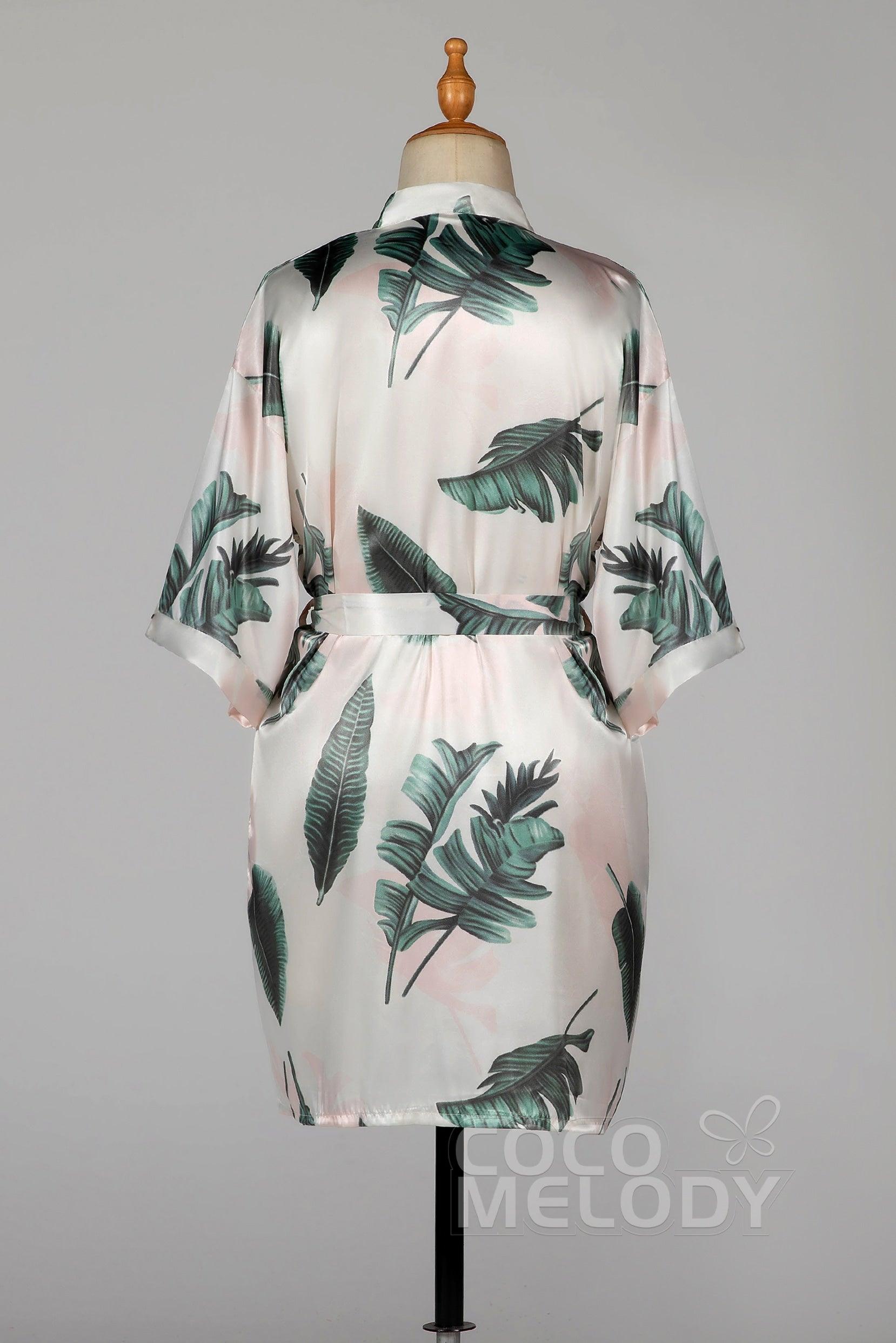 Short Silk-Like Robes CZ0215 - COCOMELODY