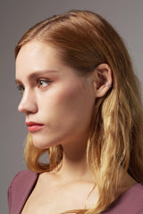 Rhodium plated Ear Cuff with Crystals CZ0243 - COCOMELODY