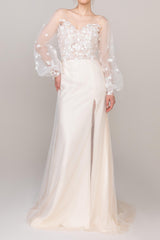 Charming Tulle Wedding Wrap with Appliques CZ0266 - COCOMELODY