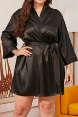 Short Silk-Like Robes CZ0300 - COCOMELODY