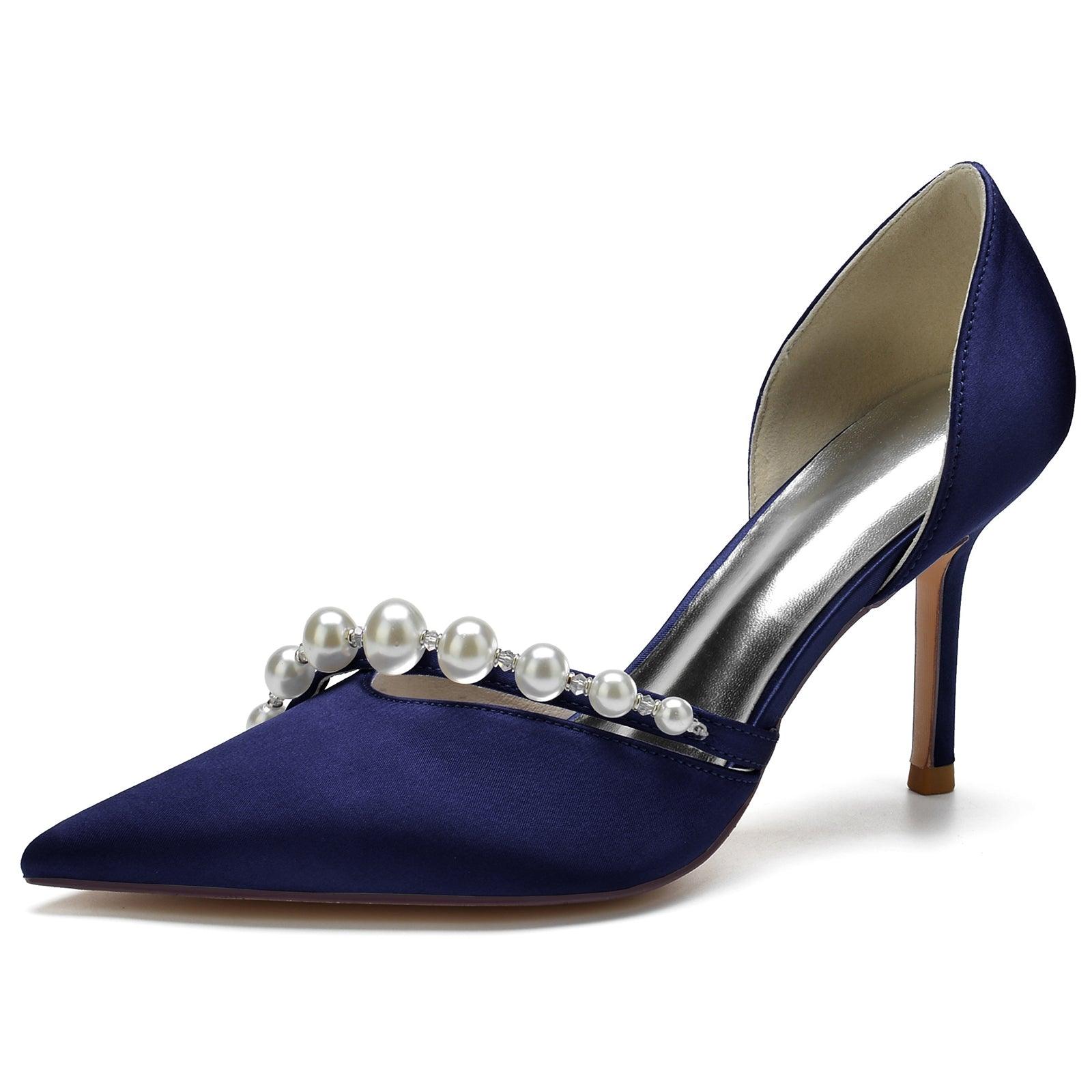 Stiletto Heel 8.5cm Silk-Like Shoes CK0134 - COCOMELODY