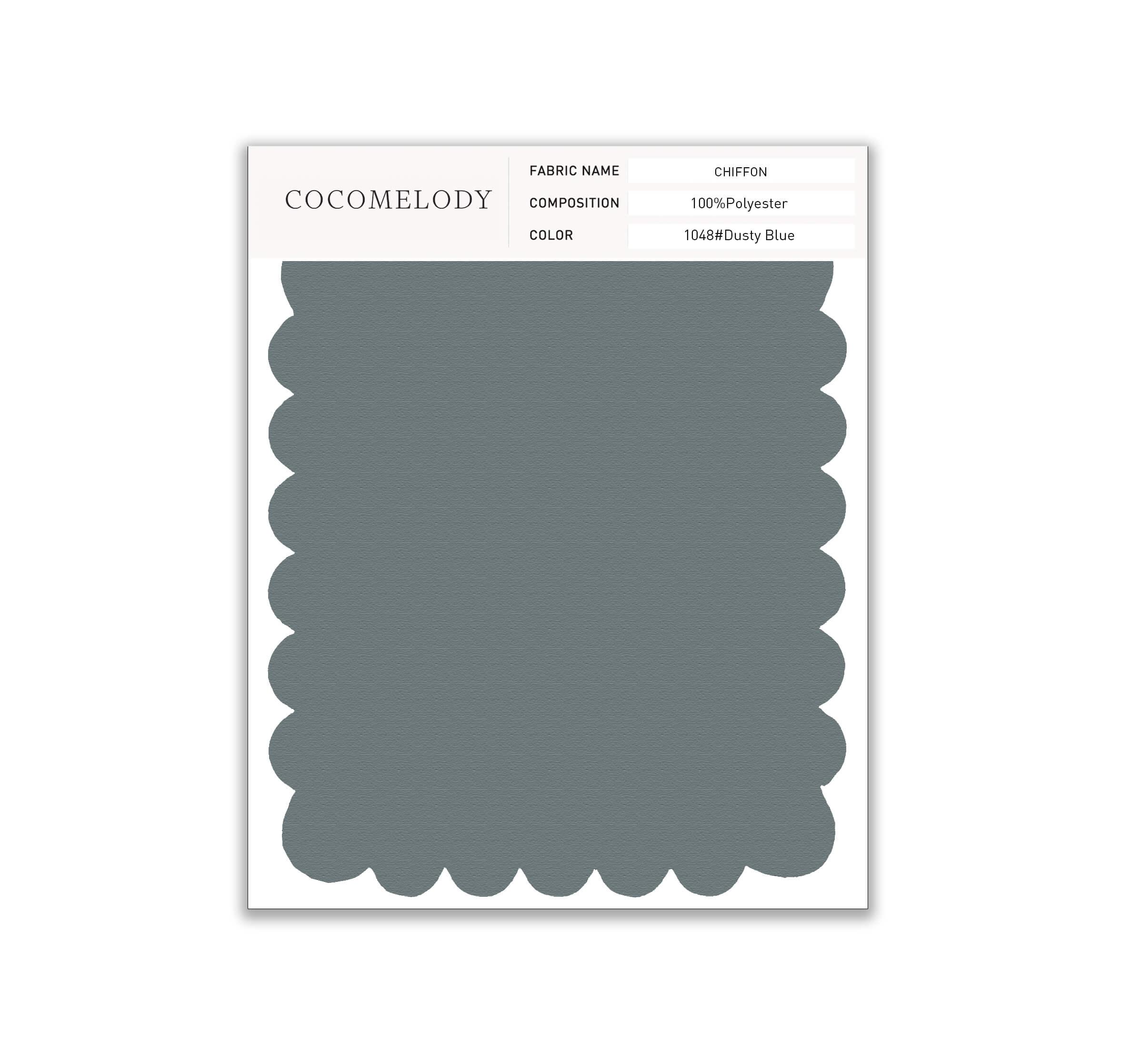 Chiffon Fabric Swatch in Single Color SWCH16001 - COCOMELODY
