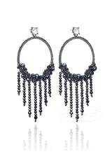 Romantic Alloy Wedding Earrings with Crystals HG18008 - COCOMELODY