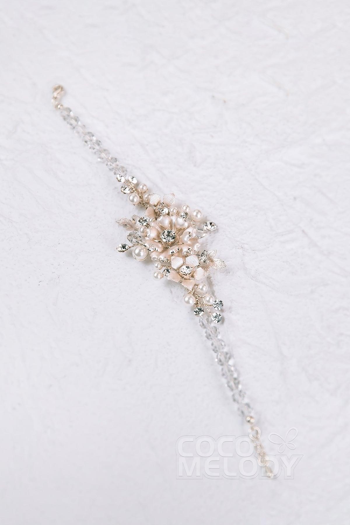 Impressive Alloy and Zircon Wedding Bracelets HL17005 - COCOMELODY