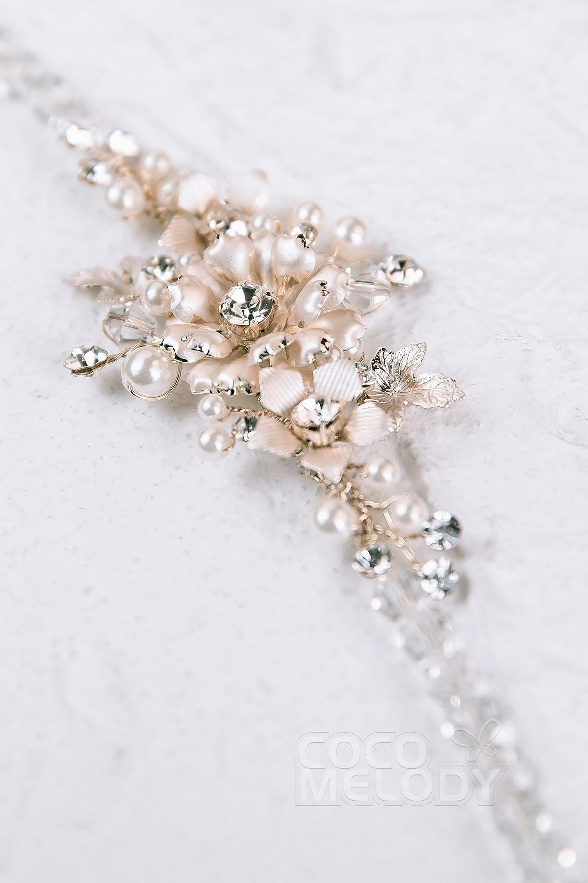 Impressive Alloy and Zircon Wedding Bracelets HL17005 - COCOMELODY
