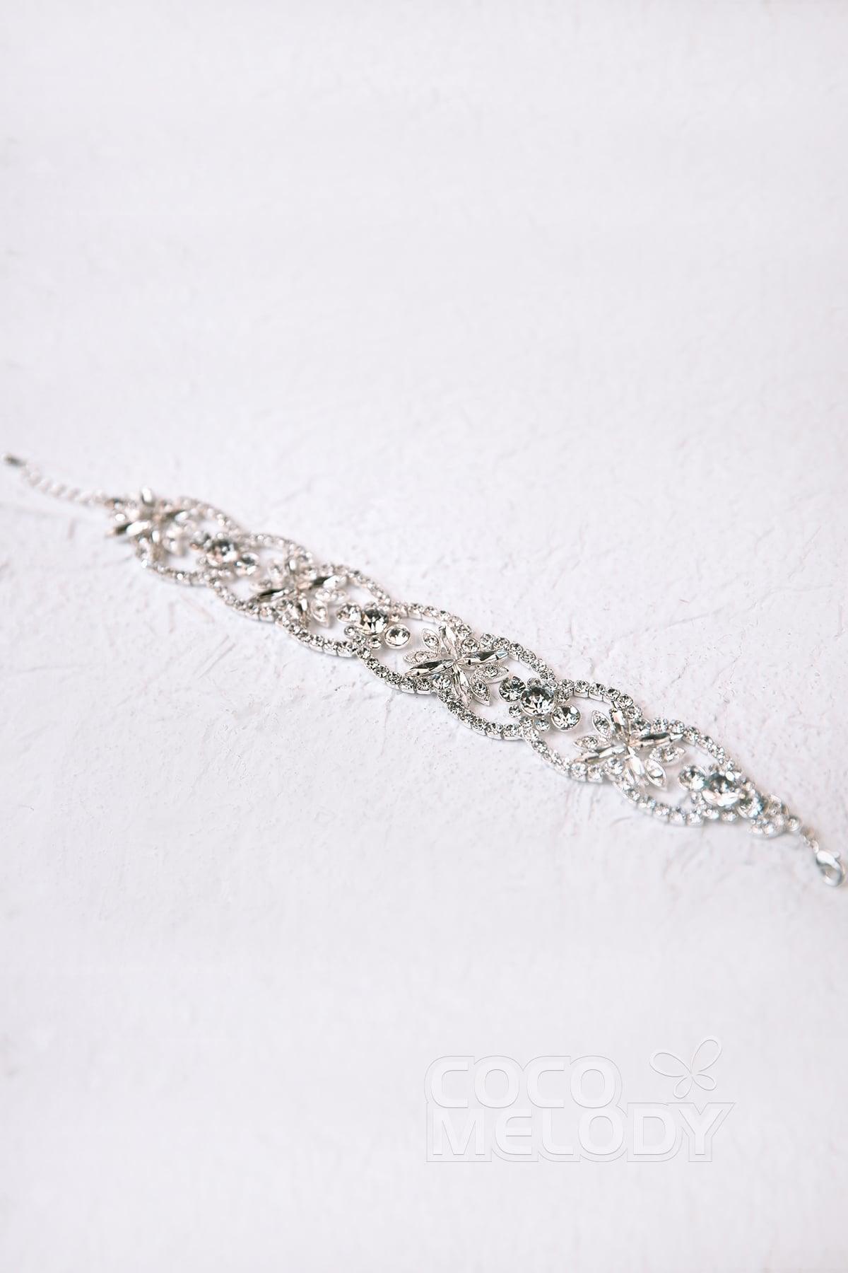 Luxurious Alloy and Zircon Wedding Bracelets HL17010 - COCOMELODY