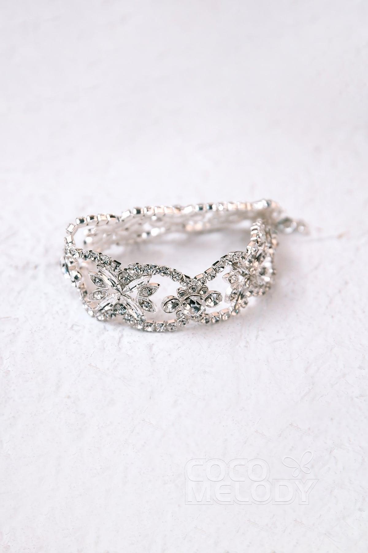 Luxurious Alloy and Zircon Wedding Bracelets HL17010 - COCOMELODY