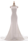Mermaid Court Train Knitted Fabric Wedding Dress LD5237 - COCOMELODY