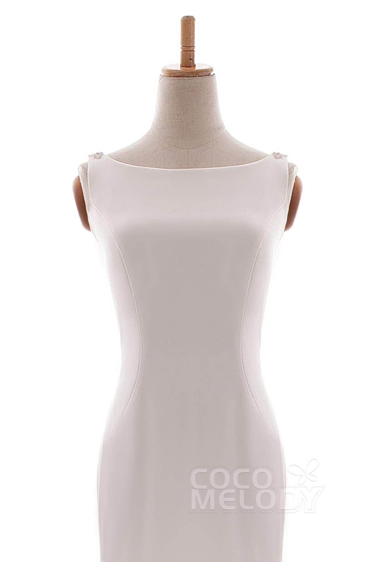 Mermaid Court Train Knitted Fabric Wedding Dress LD5237 - COCOMELODY