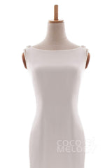 Mermaid Court Train Knitted Fabric Wedding Dress LD5237 - COCOMELODY