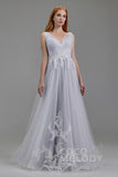 A-Line Court Train Tulle Wedding Dress LD5845 - COCOMELODY