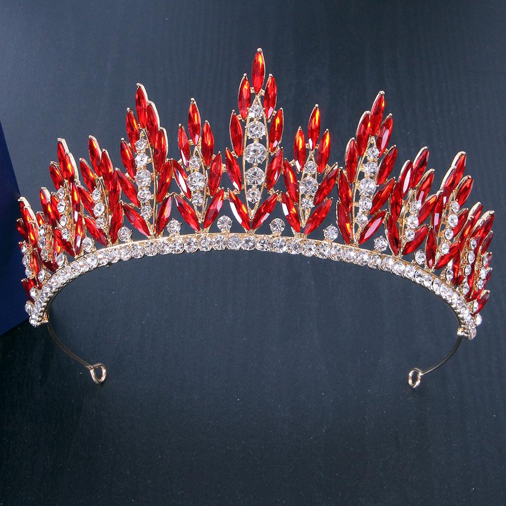 Full diamond super flash half round crown bride wedding headwear photography with makeup styling up-hair crown 677485871099 - COCOMELODY