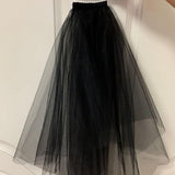 Black simple short double veil cover hair comb 644309462876 - COCOMELODY