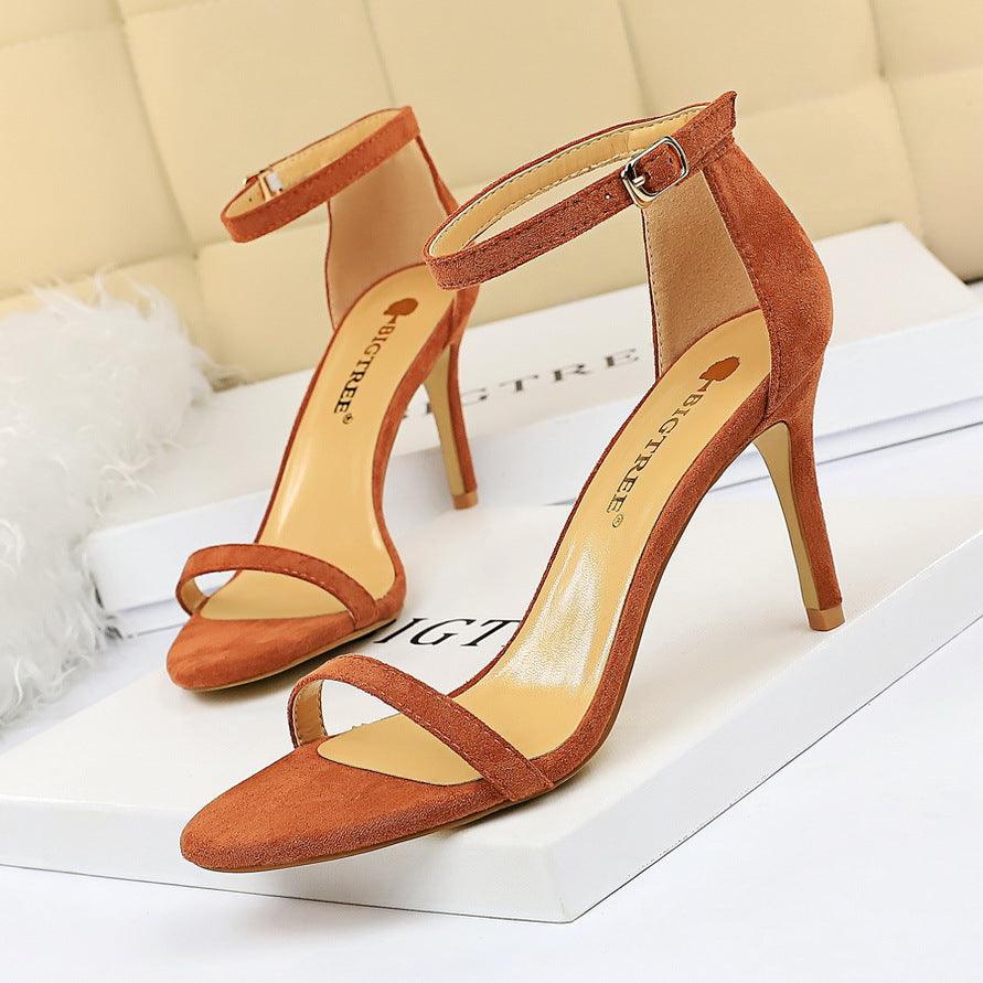Ankle Strap Heels Stiletto heel Sandals Shoes 571179755874 - COCOMELODY