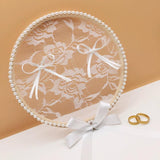 Wooden ring with lace ring pillow 581421564395 - COCOMELODY