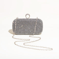 Hand diamond-encrusted dinner bag Hand bag chain small square bag 689059915170 - COCOMELODY