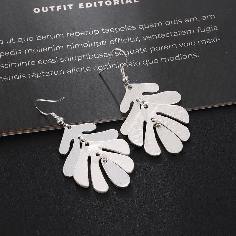 Personality Leaf Earrings High fashion stud earrings 694227853841 - COCOMELODY
