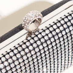 Hand diamond-encrusted dinner bag Hand bag chain small square bag 689059915170 - COCOMELODY