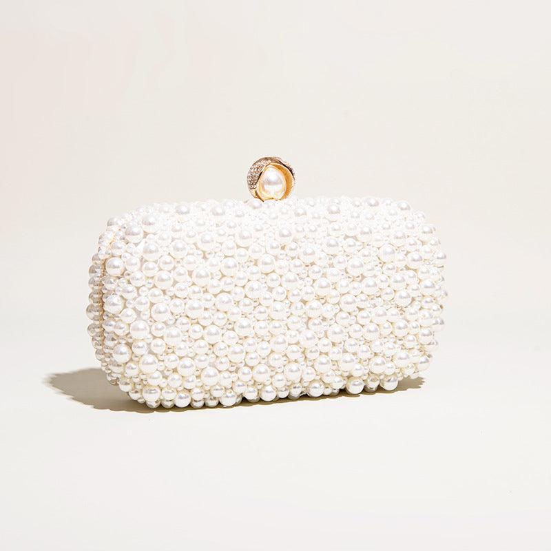 Hand pearl dinner bag diagonal evening bag 689059683528 - COCOMELODY