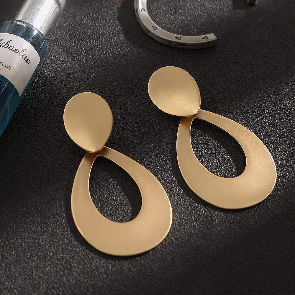 Atmospheric exaggerated ear clips Fashion geometric metal earrings 671815042653 - COCOMELODY