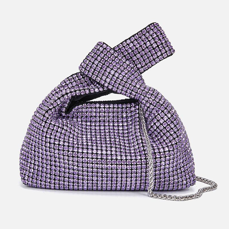 Diamond-encrusted portable dinner bag 773141196365 - COCOMELODY