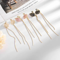 Swan tassel silver needle earrings 718899853686 - COCOMELODY
