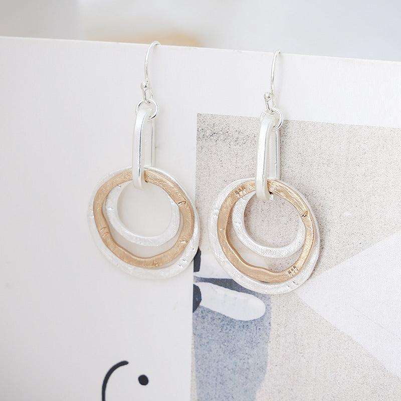 Stylish earrings Simple high sense pendant earrings 672418001308 - COCOMELODY