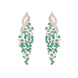 S925 Silver needle flower earrings 722709490960 - COCOMELODY