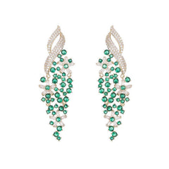 S925 Silver needle flower earrings 722709490960 - COCOMELODY