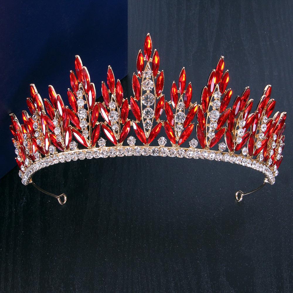 Full diamond super flash half round crown bride wedding headwear photography with makeup styling up-hair crown 677485871099 - COCOMELODY