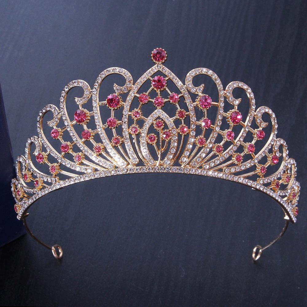 Bridal Crown Tiara Alloy Thick Silver Gold Crown Princess Bridal wedding accessories 650390631349 - COCOMELODY