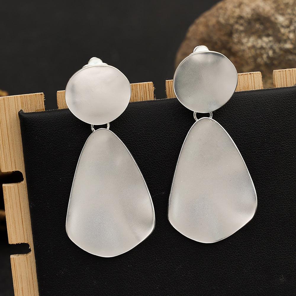 Atmospheric exaggerated ear clips Fashion geometric metal earrings 671815042653 - COCOMELODY