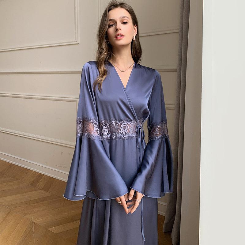 Silk-Like and Lace Robes 671048877502 - COCOMELODY