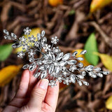 Pearl drill comb hand hair accessories inlaid crystal hair comb 749310304340 - COCOMELODY