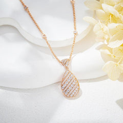 Drop necklace gold-plated full drill collarbone chain 800621951236 - COCOMELODY