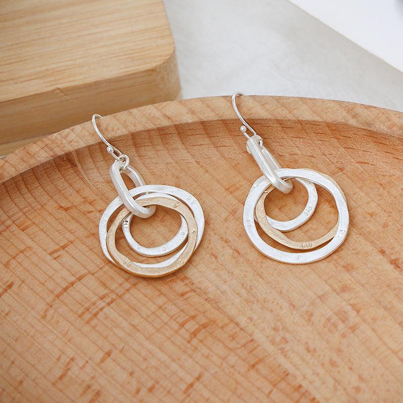 Stylish earrings Simple high sense pendant earrings 672418001308 - COCOMELODY