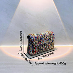 Vintage underarm bag Stylish rhinestone small bag Shoulder Bag Crossbody dinner bag 777753447631 - COCOMELODY