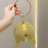 Rhinestone lady bag fringe bag party bag 786140693461 - COCOMELODY