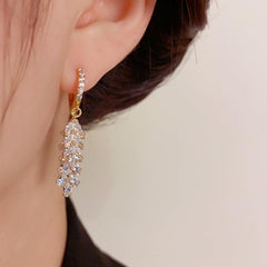 Earrings Bright Nebula Zircon Pearl Earrings 748956093496 - COCOMELODY