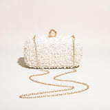Hand pearl dinner bag diagonal evening bag 689059683528 - COCOMELODY