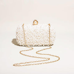 Hand pearl dinner bag diagonal evening bag 689059683528 - COCOMELODY