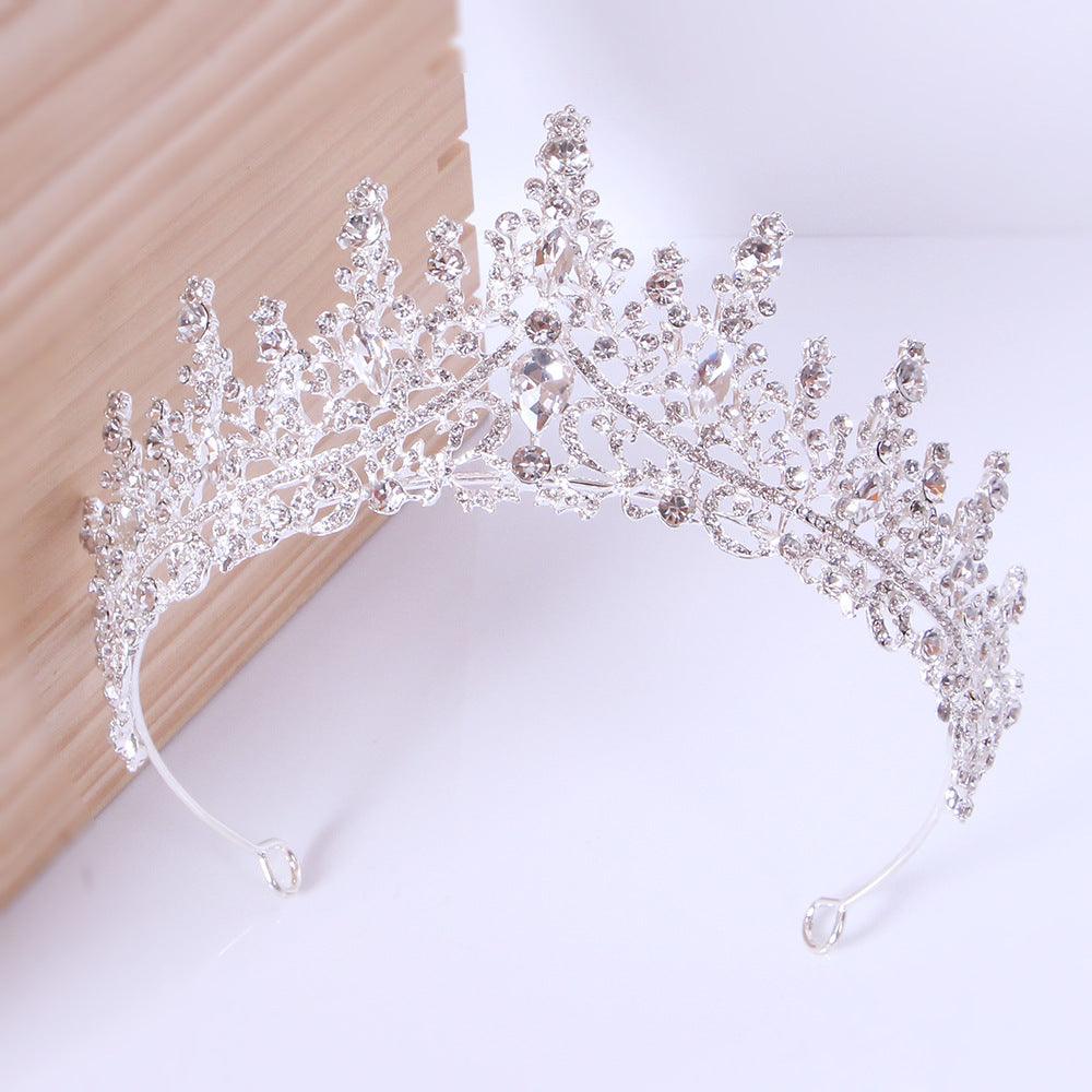 Baroque rhinestone alloy festival headband Crown Luxury tiara crown 651827787417 - COCOMELODY