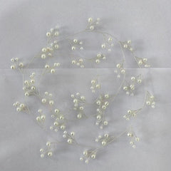 Bride wedding headwear 1 meter long pearl copper hair chain handmade hair accessories 782453848826 - COCOMELODY