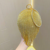 Rhinestone lady bag fringe bag party bag 786140693461 - COCOMELODY
